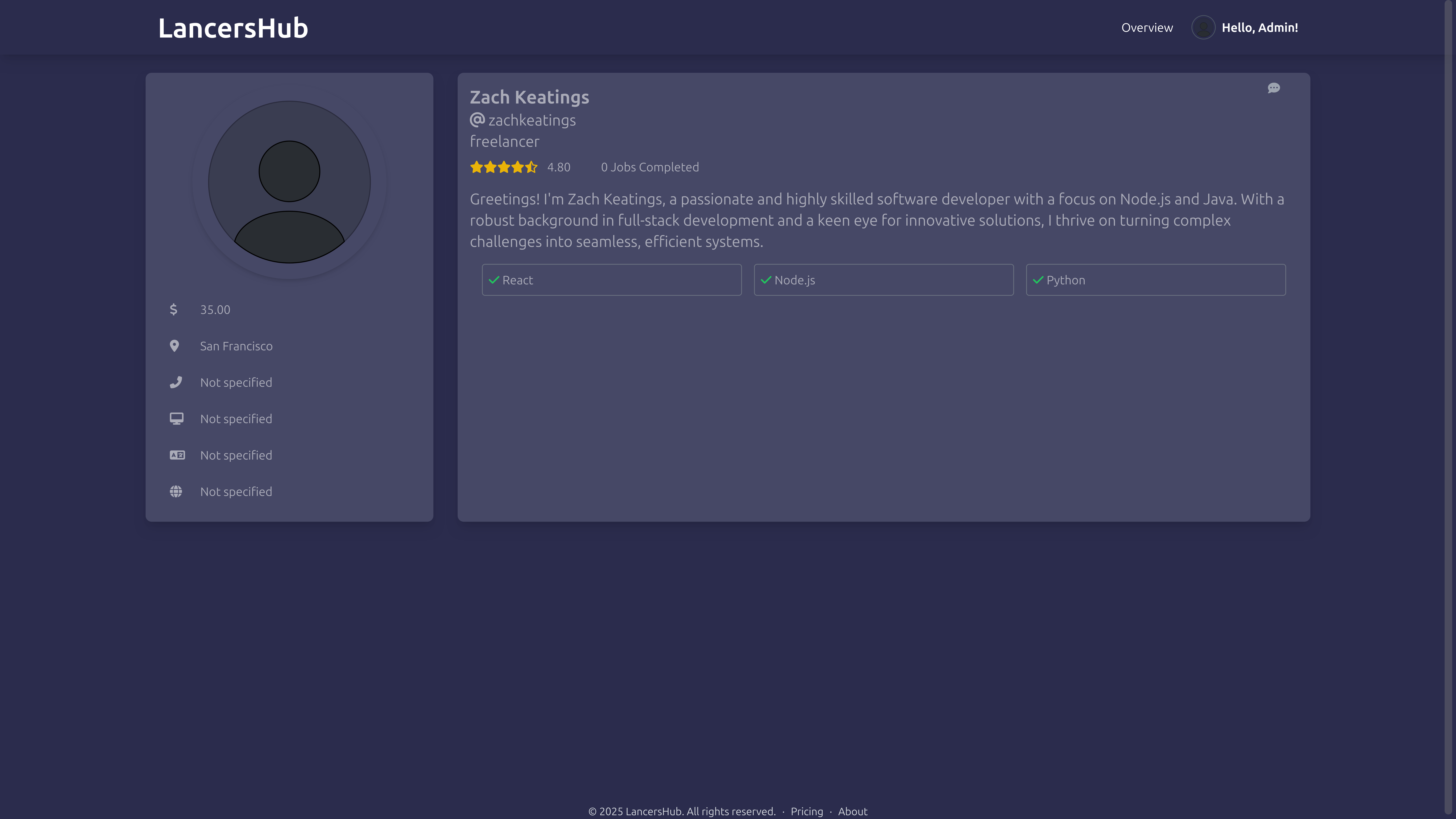 User profile
